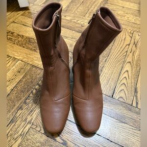 Loeffler Randall Elise Slim Ankle Booties in Acorn 🤎